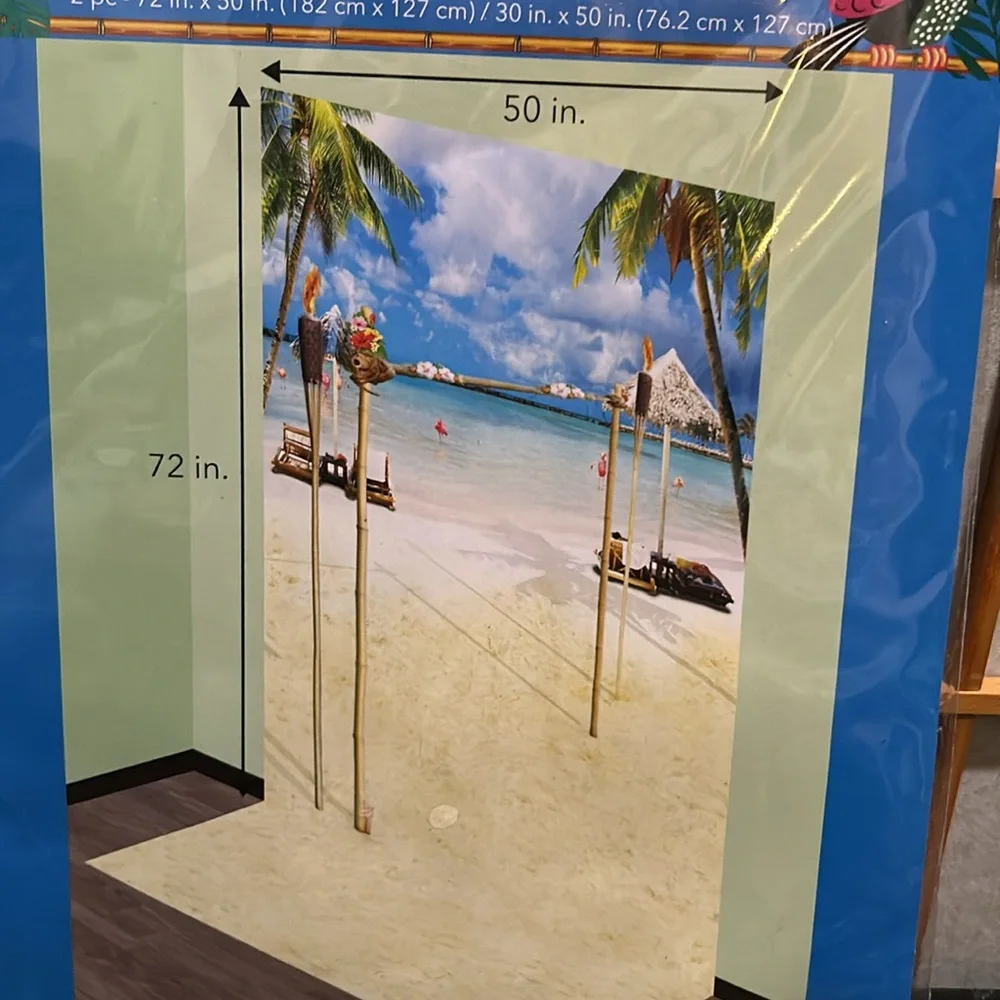 Photo back drop Beach Tropical scene NEW